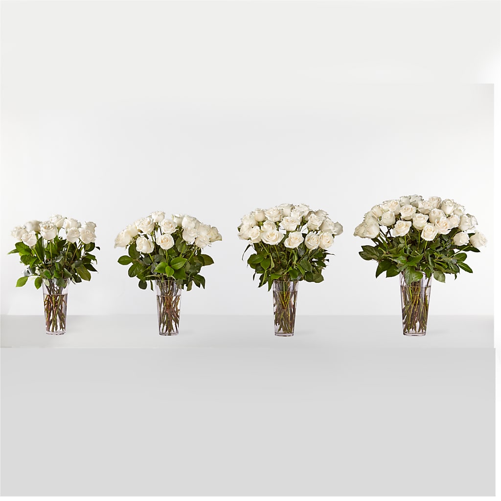 Long Stem White Rose Bouquet – Dallas House Of Flowers, Dallas TX