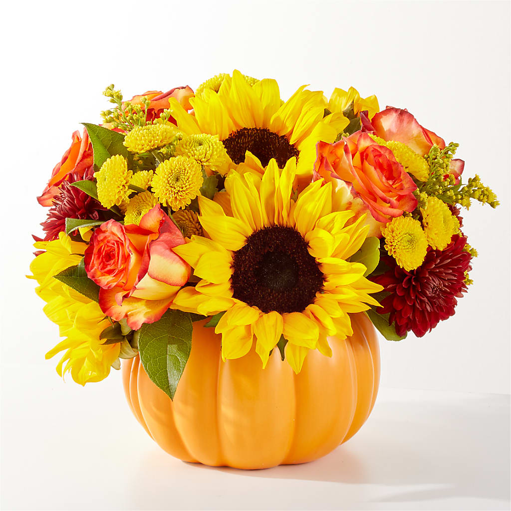 Golden Gourd Pumpkin Bouquet – Dallas House Of Flowers, Dallas TX