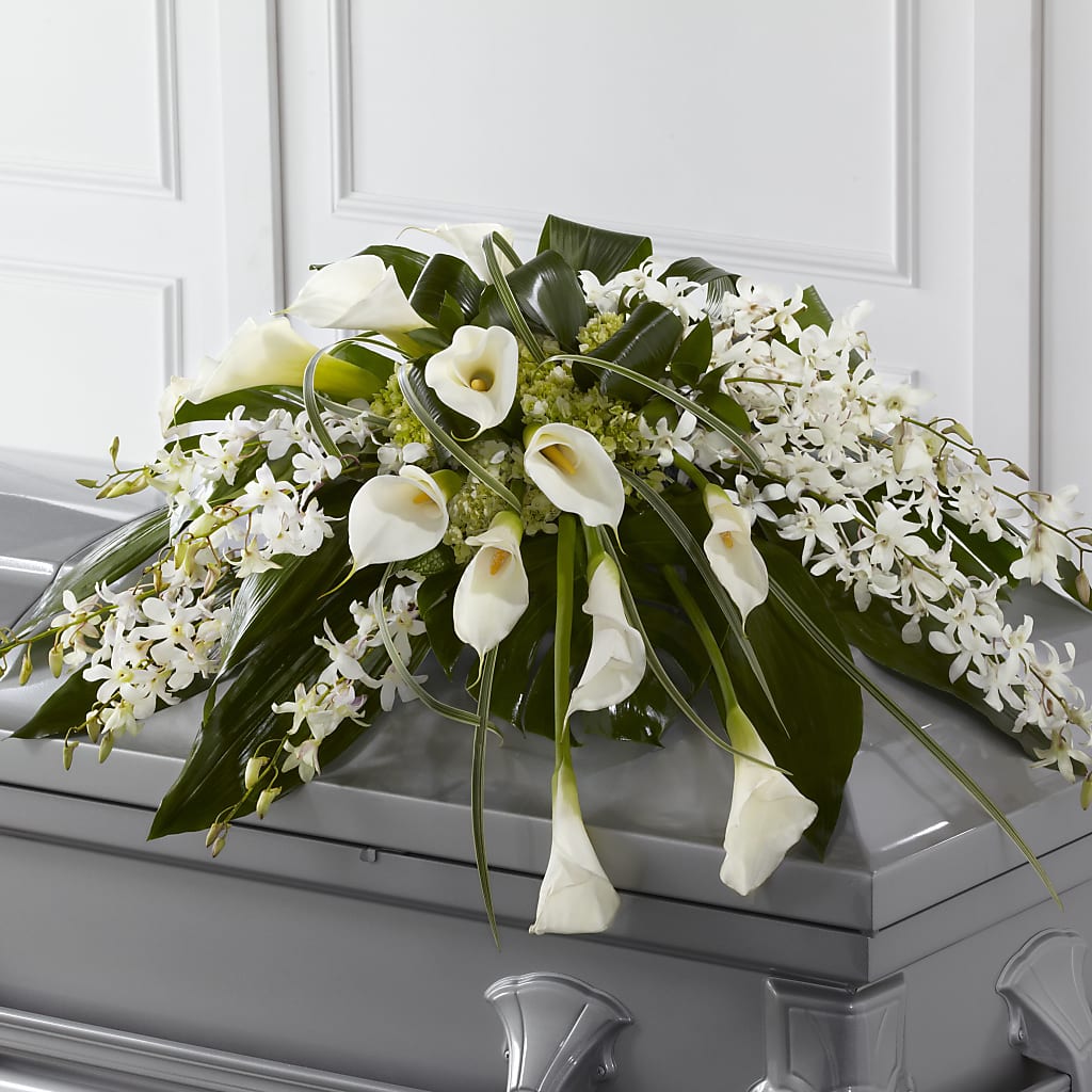 Angel Wings Casket Spray – Dallas House Of Flowers, Dallas TX