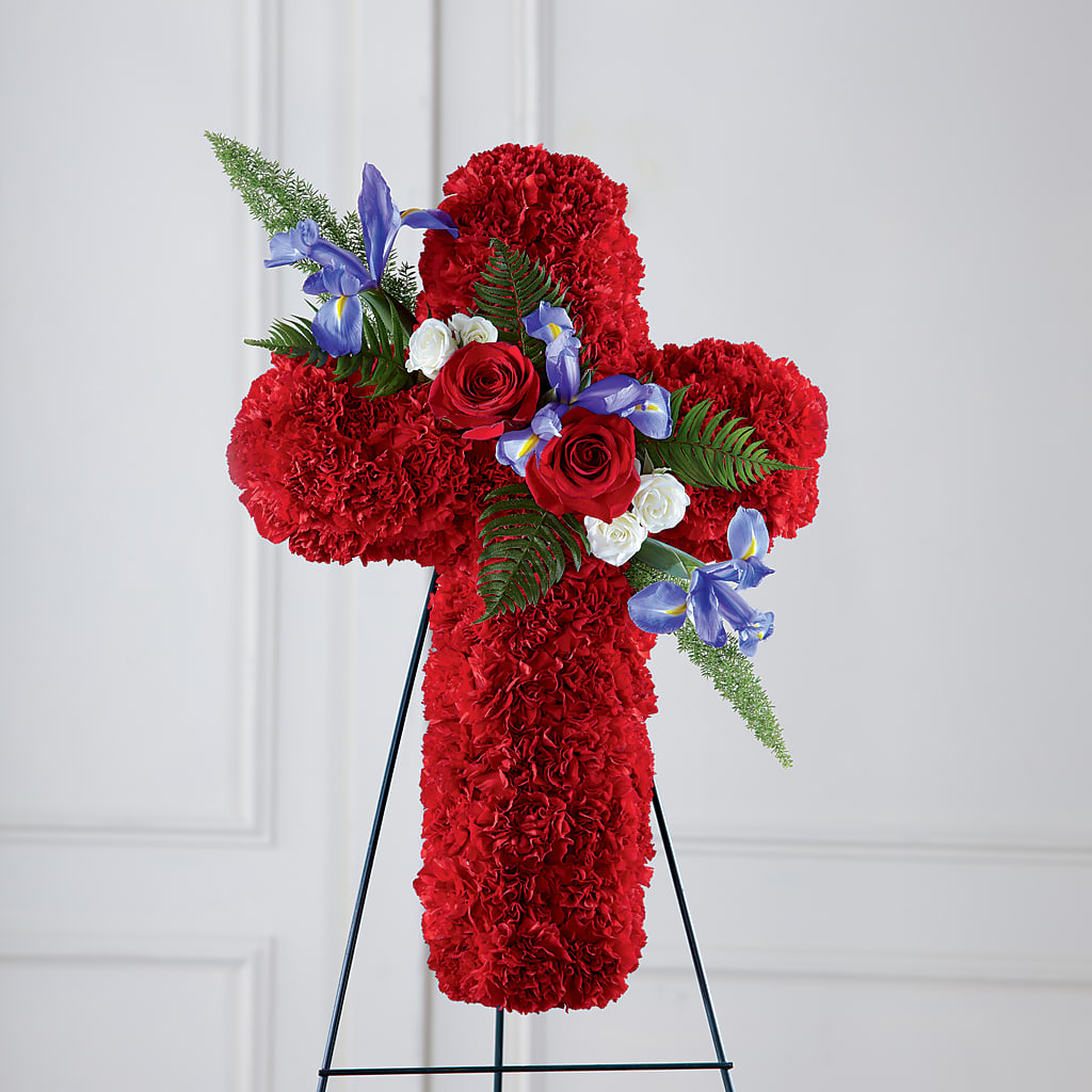 Faithful Hero Floral Cross – Dallas House Of Flowers, Dallas TX
