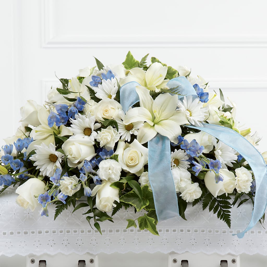 Tender Treasure Casket Spray – Dallas House Of Flowers, Dallas TX