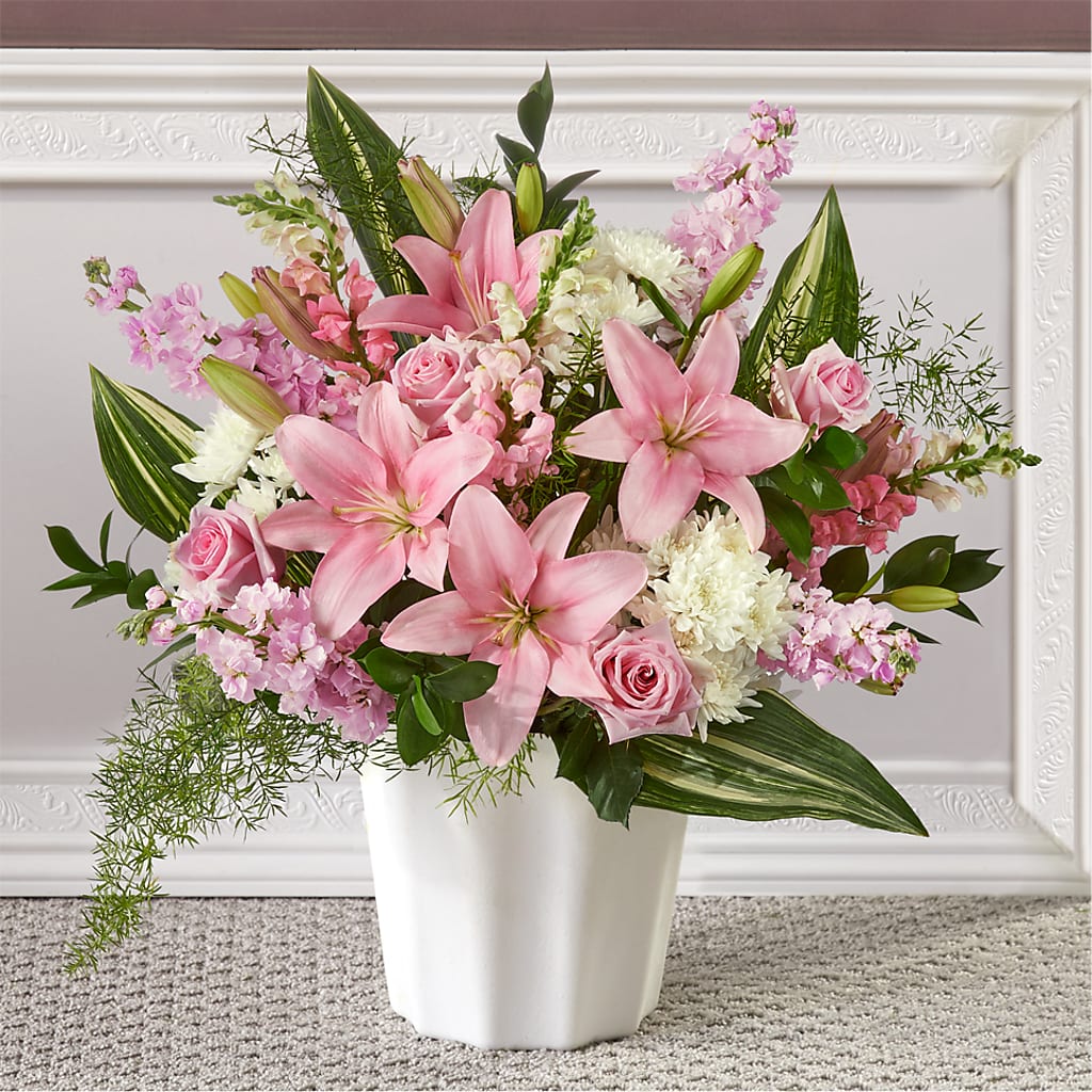 Simply Serene Floor Basket – Dallas House Of Flowers, Dallas TX