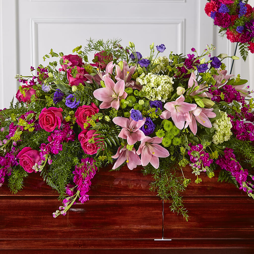 Radiant Tribute Casket Spray – Dallas House Of Flowers, Dallas TX