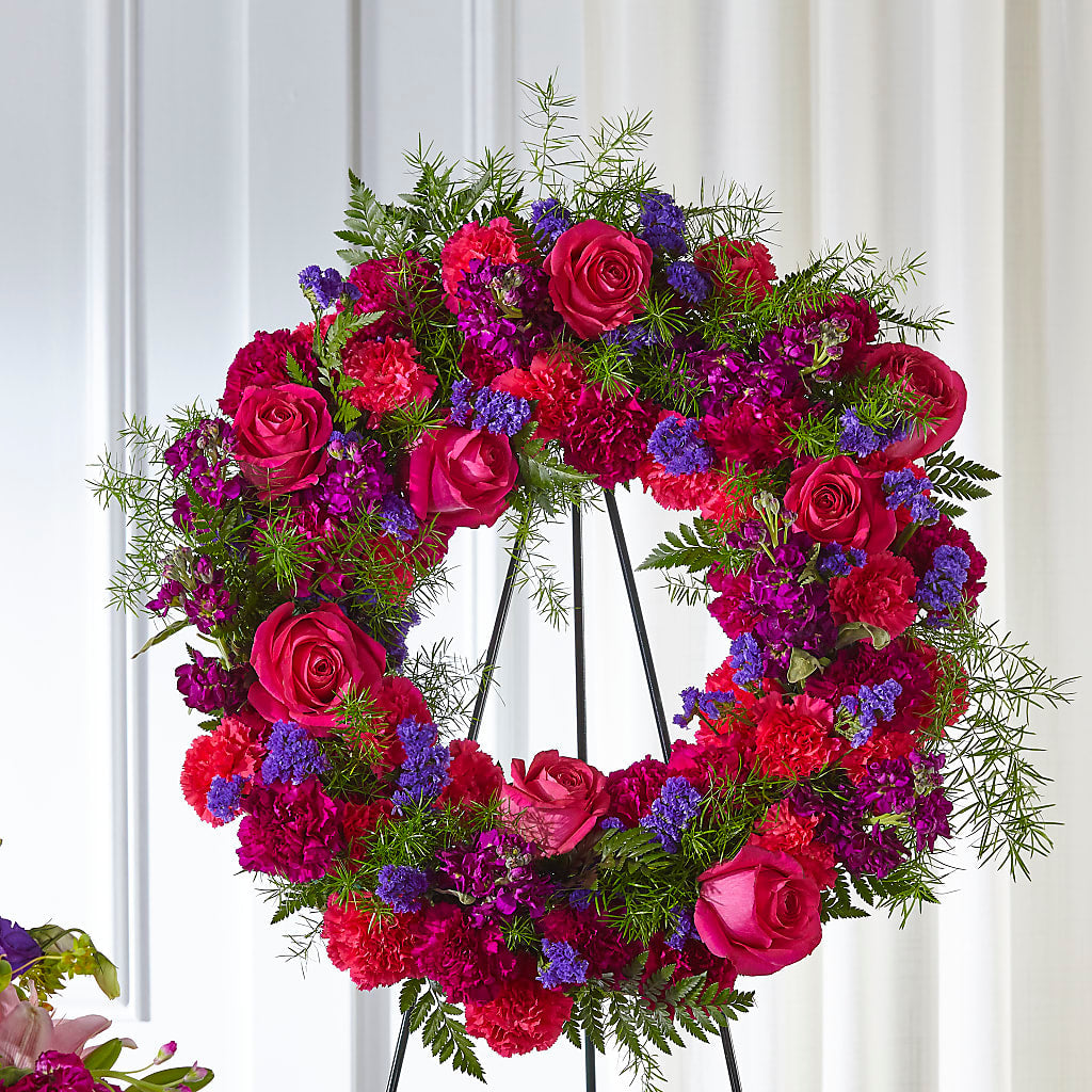 Calming Colors Wreath – Dallas House Of Flowers, Dallas TX