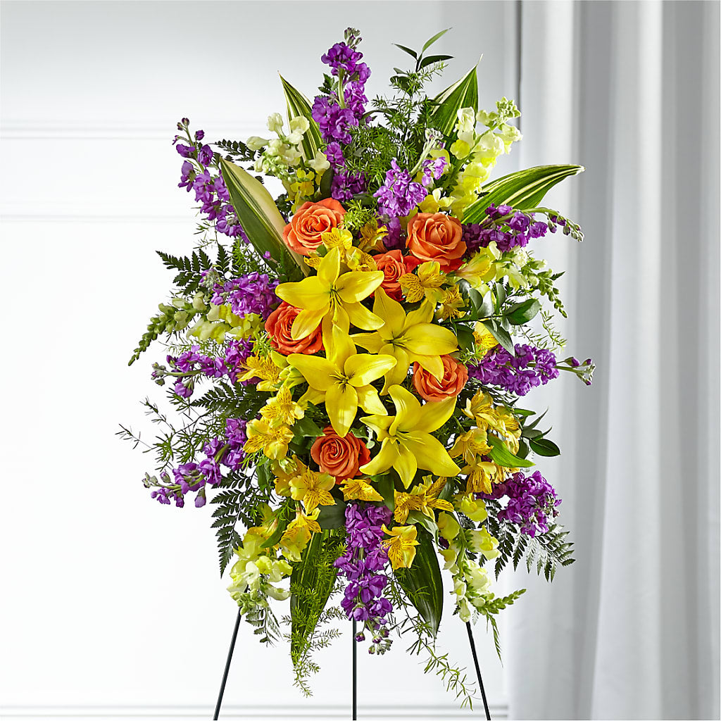 Thoughtful Prayers Standing Spray – Dallas House Of Flowers, Dallas TX