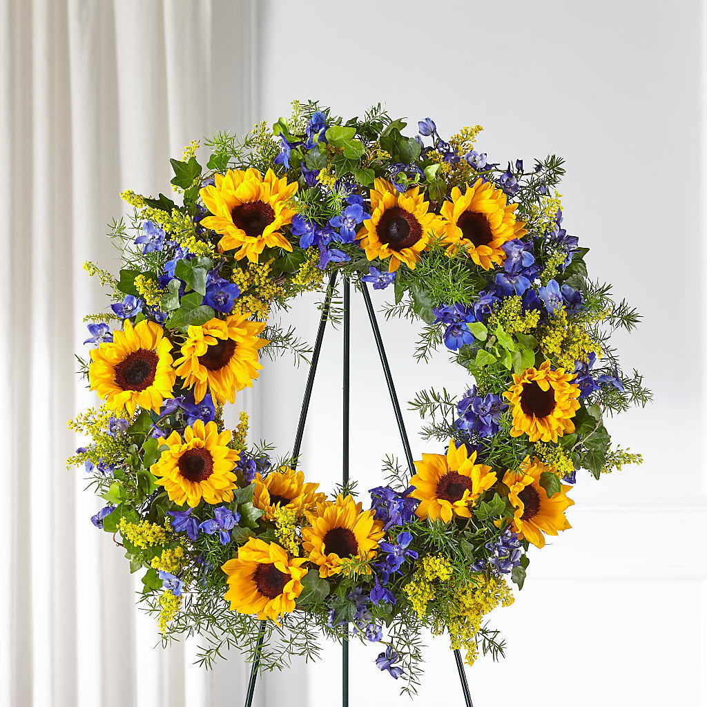 Bright Rays Wreath – Dallas House Of Flowers, Dallas TX