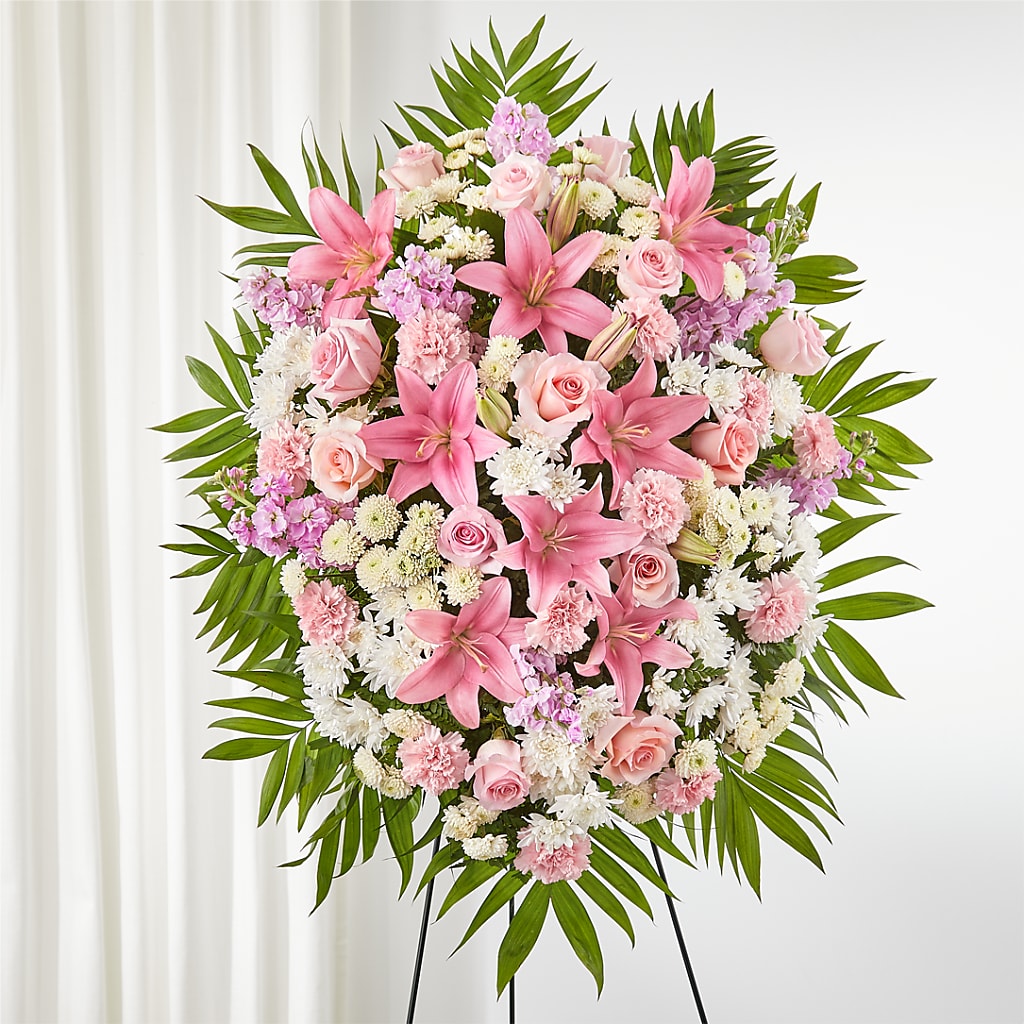 Offering Solace Standing Spray – Dallas House Of Flowers, Dallas TX