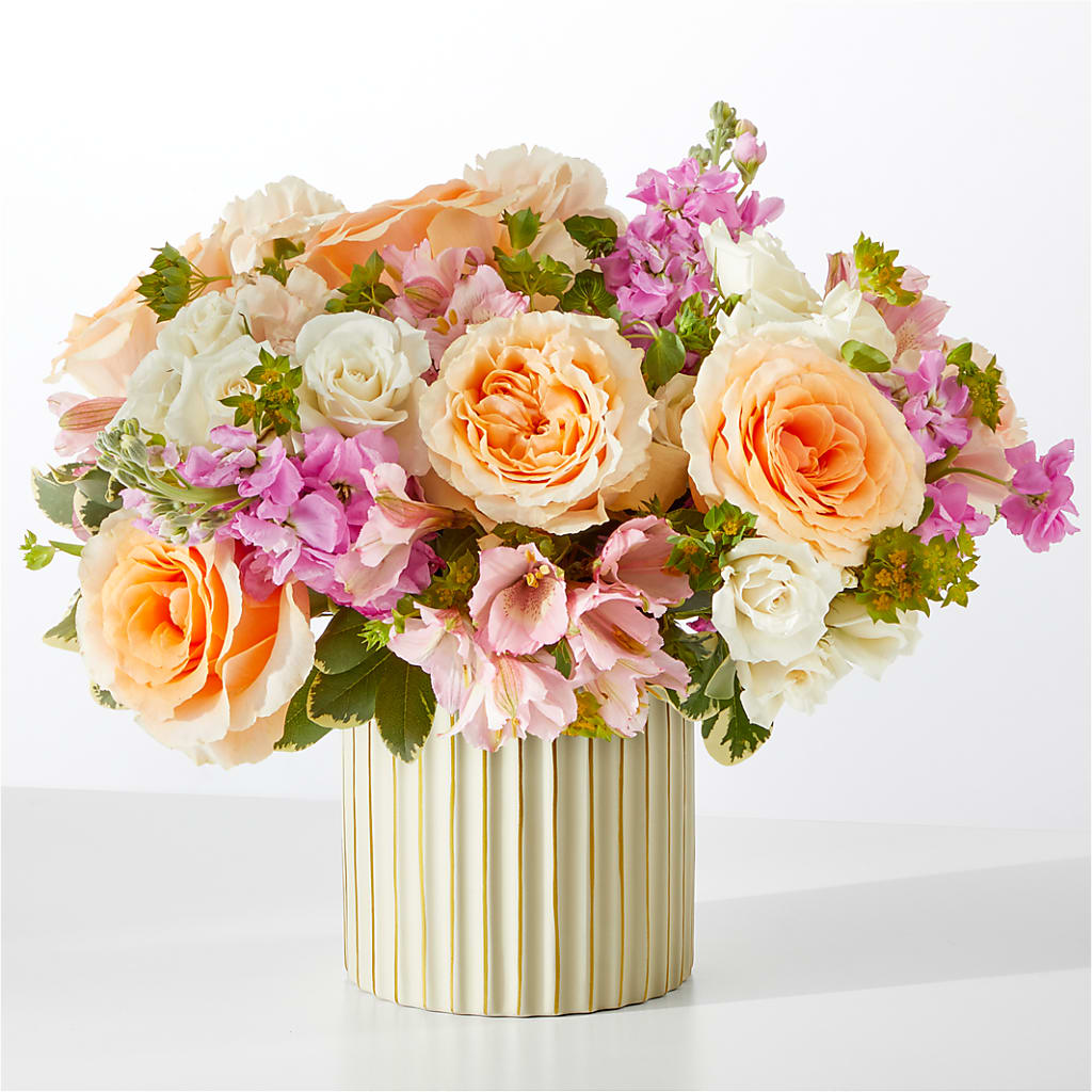 Paradise Bouquet with Ivory Vase – Dallas House Of Flowers, Dallas TX