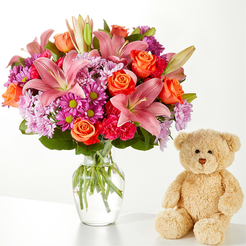 One and Only Bouquet and Bear Bundle –  Dallas House Of Flowers, Dallas TX