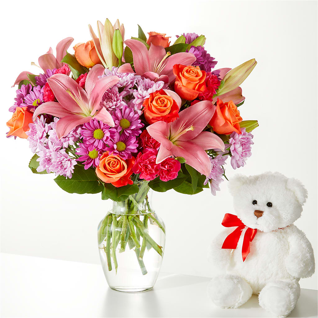 One and Only Bouquet and Bear Bundle –  Dallas House Of Flowers, Dallas TX