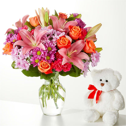 One and Only Bouquet and Bear Bundle –  Dallas House Of Flowers, Dallas TX