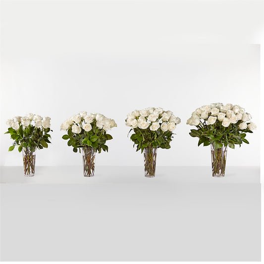 Long Stem White Rose Bouquet –  Dallas House Of Flowers, Dallas TX
