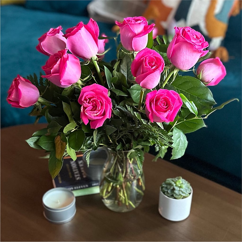 Long Stem Pink Rose Bouquet –  Dallas House Of Flowers, Dallas TX