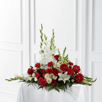 Crimson & White Arrangement –  Dallas House Of Flowers, Dallas TX
