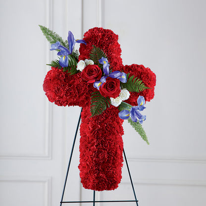 Faithful Hero Floral Cross –  Dallas House Of Flowers, Dallas TX