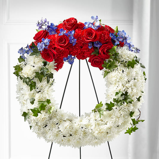 Patriotic Passion Wreath –  Dallas House Of Flowers, Dallas TX