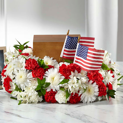 Spirit of Patriotism Cremation Adornment –  Dallas House Of Flowers, Dallas TX