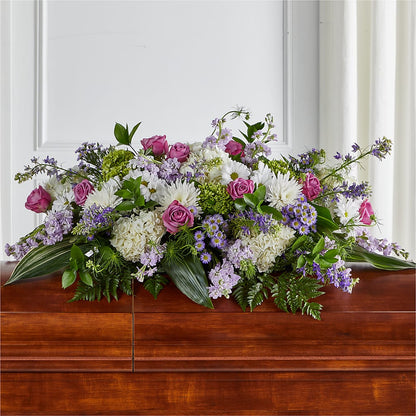 Meadows of Serenity Casket Spray –  Dallas House Of Flowers, Dallas TX