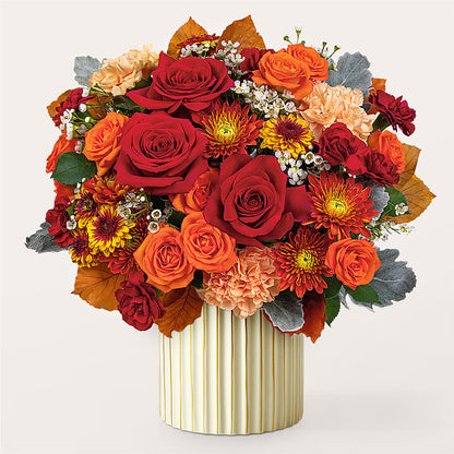 Merlot Bouquet with Ivory Vase –  Dallas House Of Flowers, Dallas TX