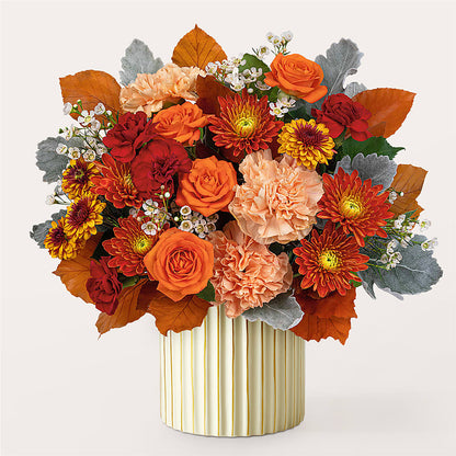 Merlot Bouquet with Ivory Vase –  Dallas House Of Flowers, Dallas TX