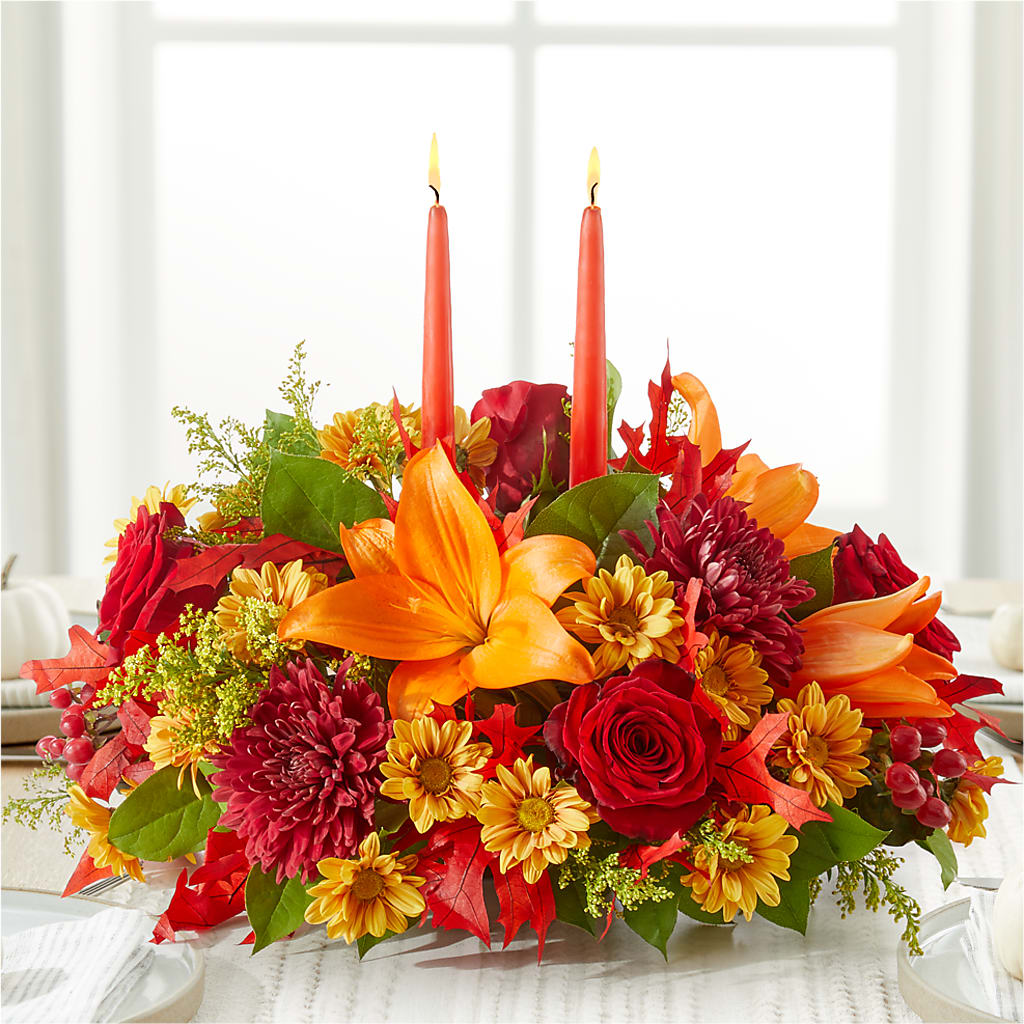 Autumn's Embrace Centerpiece –  Dallas House Of Flowers, Dallas TX