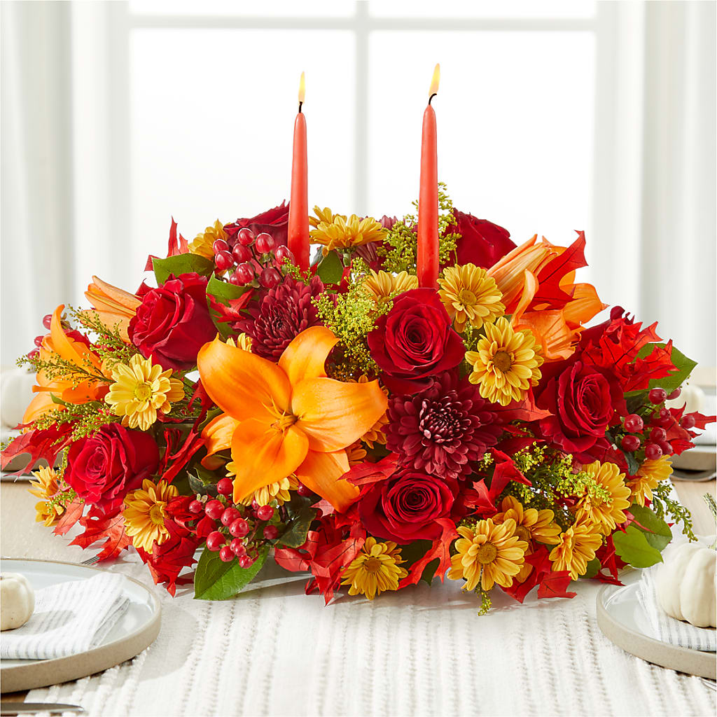 Autumn's Embrace Centerpiece –  Dallas House Of Flowers, Dallas TX